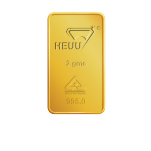 2gm Heuu 24K Gold Bar 995