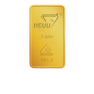 5gm Heuu 24K Gold Bar 995
