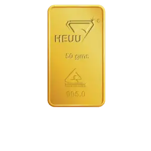 50gm Heuu 24K Gold Bar 995